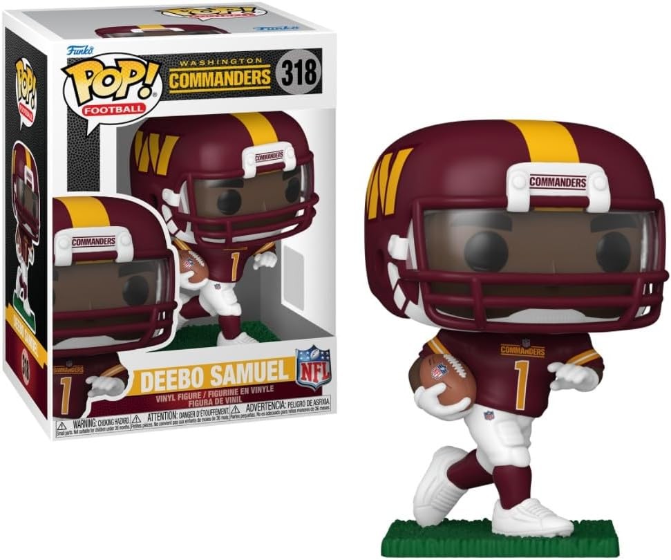 DEEBO SAMUEL - WASHINGTON COMMANDERS - FUNKO POP - BRAND NEW - NFL 89342 DEEBO SAMUEL - WASHINGTON COMMANDERS - FUNKO POP - BRAND NEW - NFL 89342