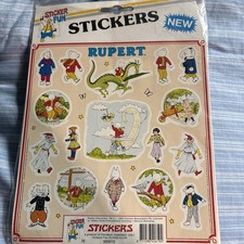 Rupert bear Brand new stickers still in package open never used picture