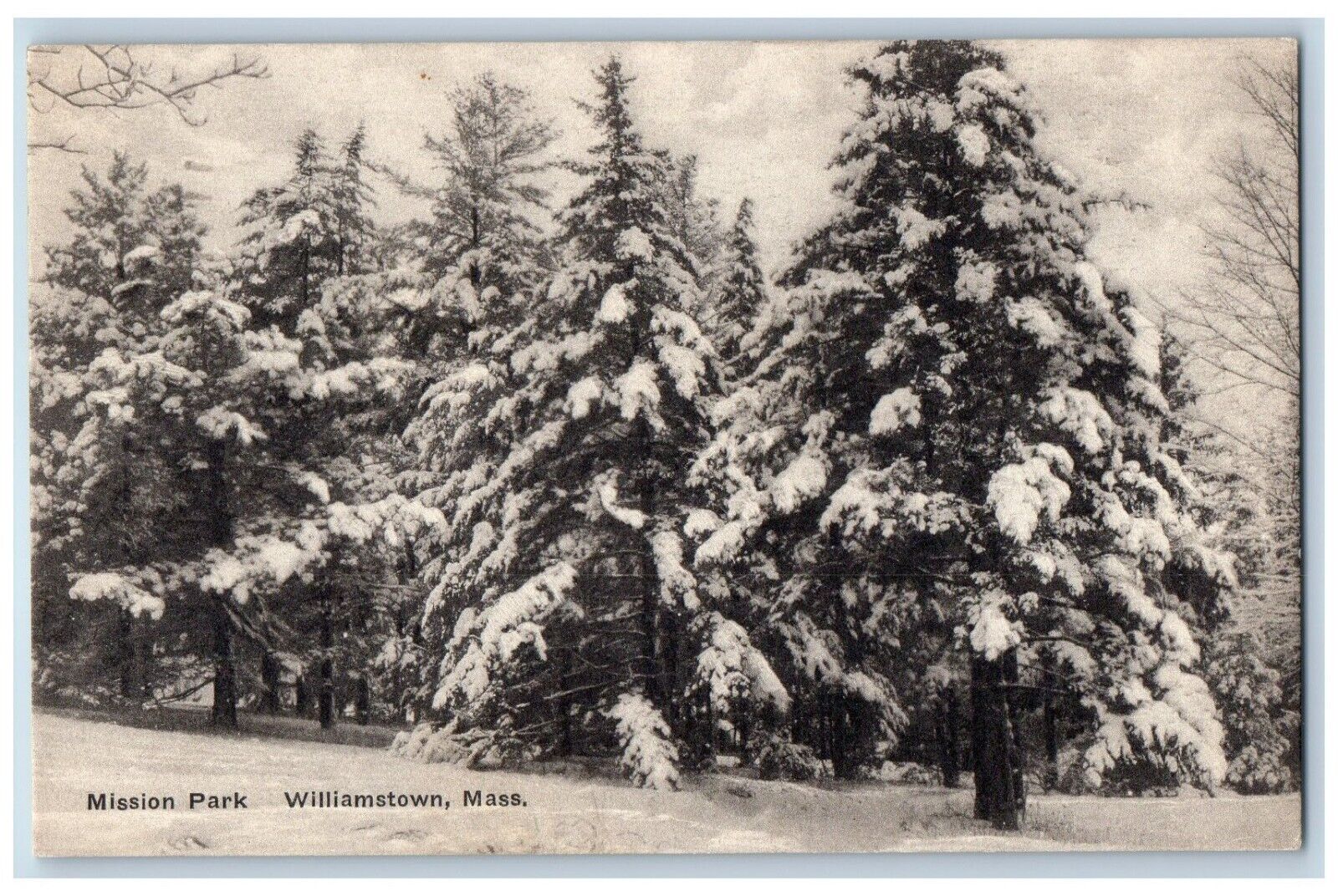 Williamstown Massachusetts Postcard Mission Park Exterior c1948 Vintage Antique