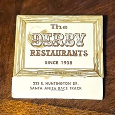 The Derby Restaurants Matchbook Santa Anita Race Track & Orange County Airport picture