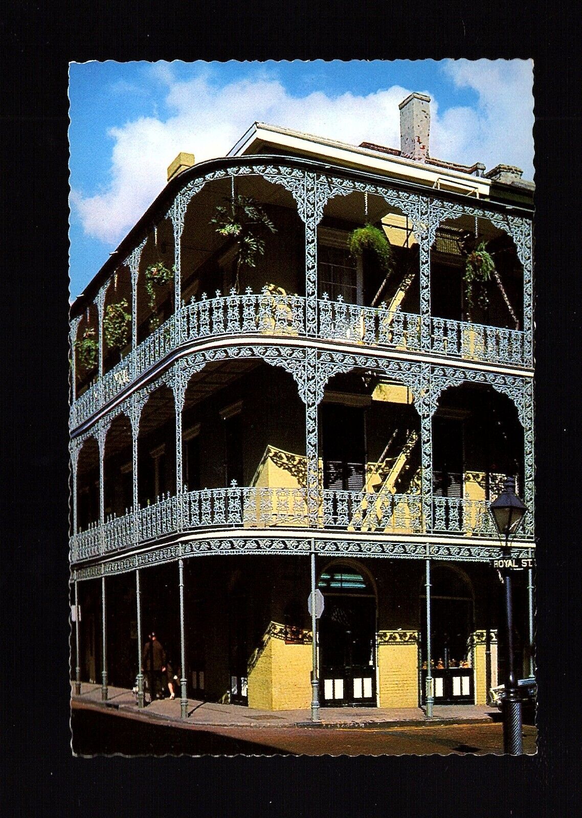 Postcard, New Orleans,  Lace Balconies on Royal Street, Unused