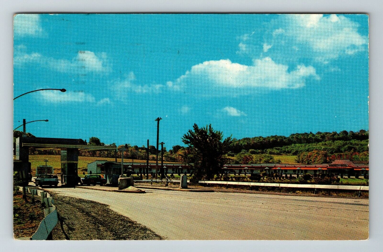 Somerset PA- Pennsylvania, View Showing The Turnpike Interchange Chrome Postcard