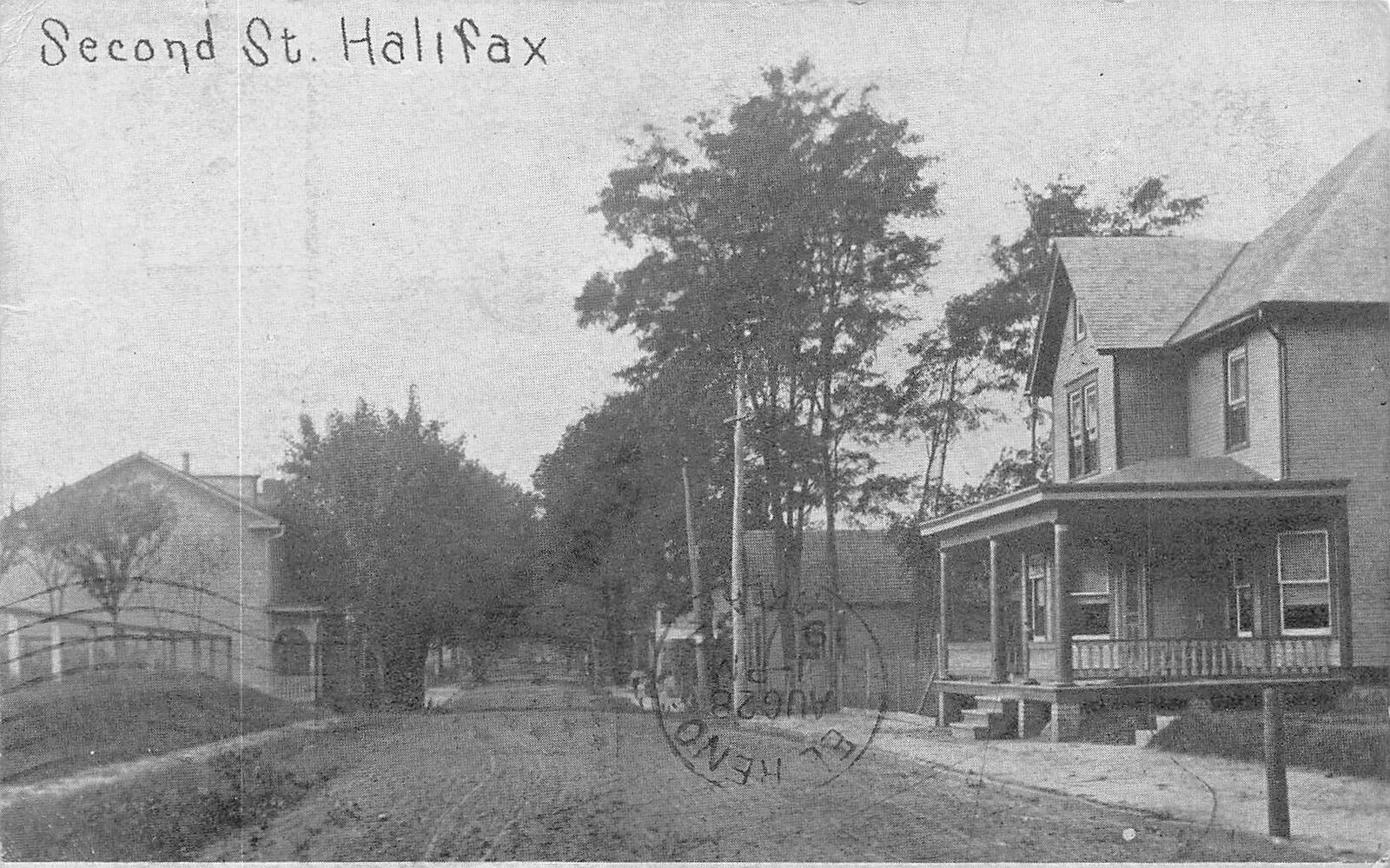 HALIFAX Pennsylvania postcard Dauphin County Second Street houses residential
