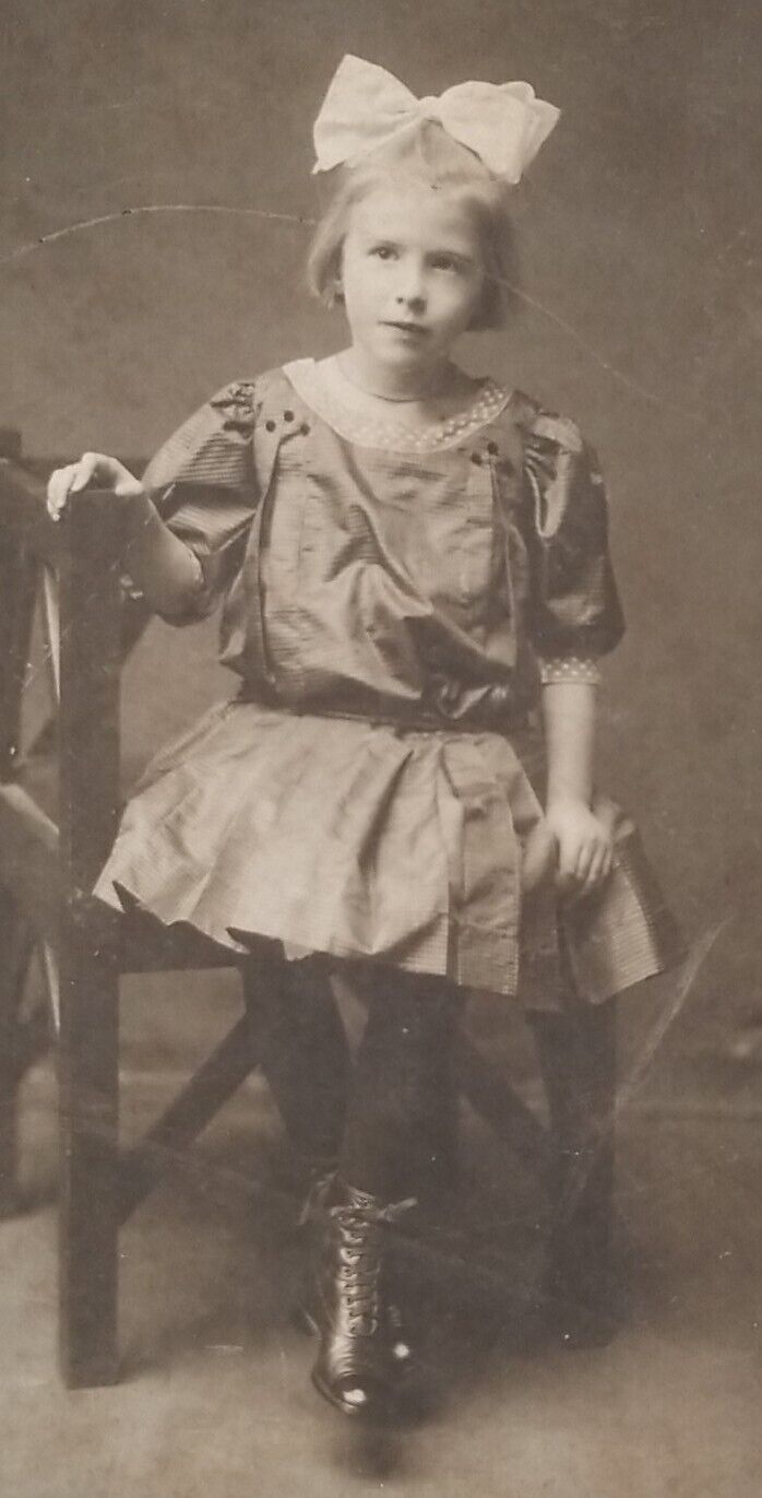 Antique Portrait Photo Of Young Girl ~ Sheldon, Northampton, Mass. Photographer