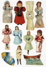 PAPER DOLL Lot 1880-90's as is McLaughlin's ADAMS GUM Dr Jayne's 11 Trade Cards picture