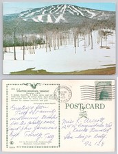 Stratton Mountain Vermont VT Ski Resort 1976 Postcard South Londonderry Postmark picture