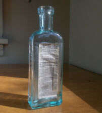 DR.JAYNES EXPECTORANT HALF DOLLAR HAND BLOWN BOTTLE WITH LABEL OPIUM LISTED picture