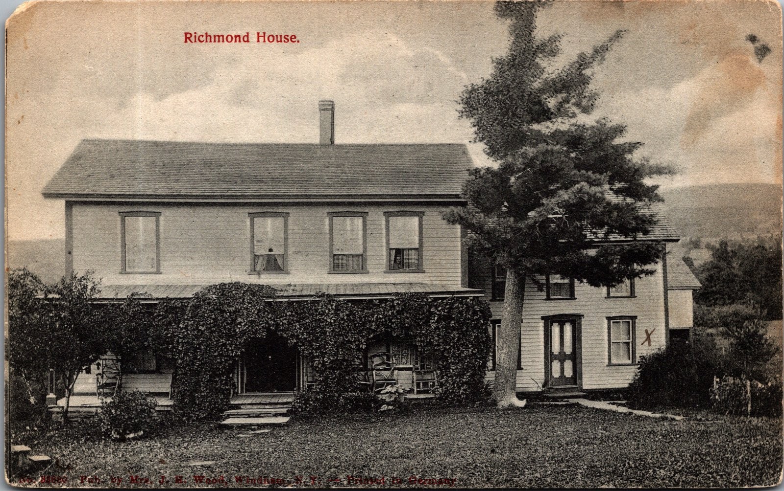 1906 Richmond House Windham NY Real Photo Era Divided Back Postcard