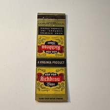 Home Brewing Co Inc Richbrau Beer Richmond VA Vintage Matchbook Cover 5MB126-4 picture