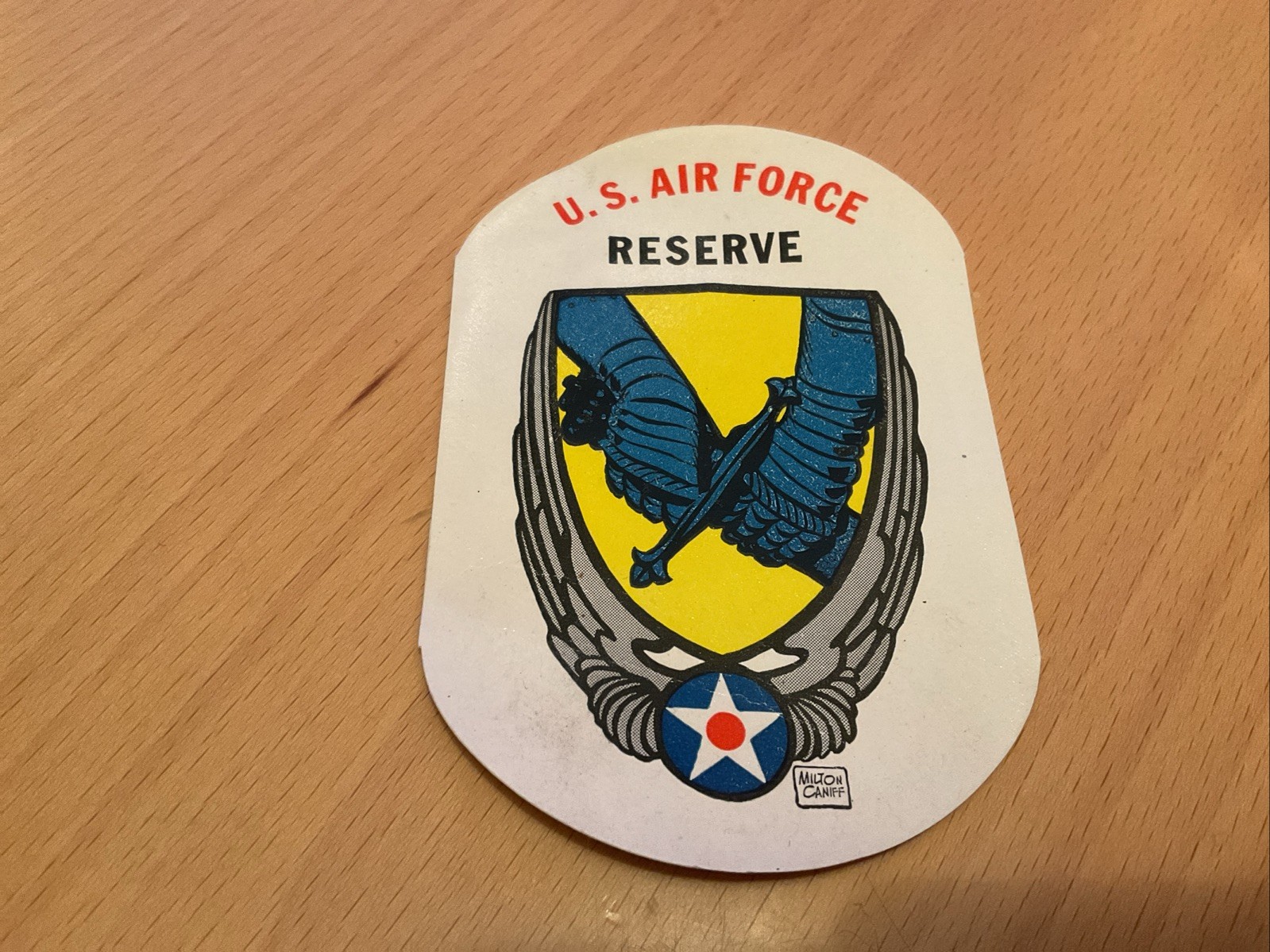 Vintage Milton Caniff Air Force Reserve USAF Decal/Sticker Vintage Milton Caniff Air Force Reserve USAF Decal/Sticker
