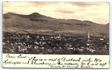 Postcard Vintage VT postcard: Rutland town and mountains. picture