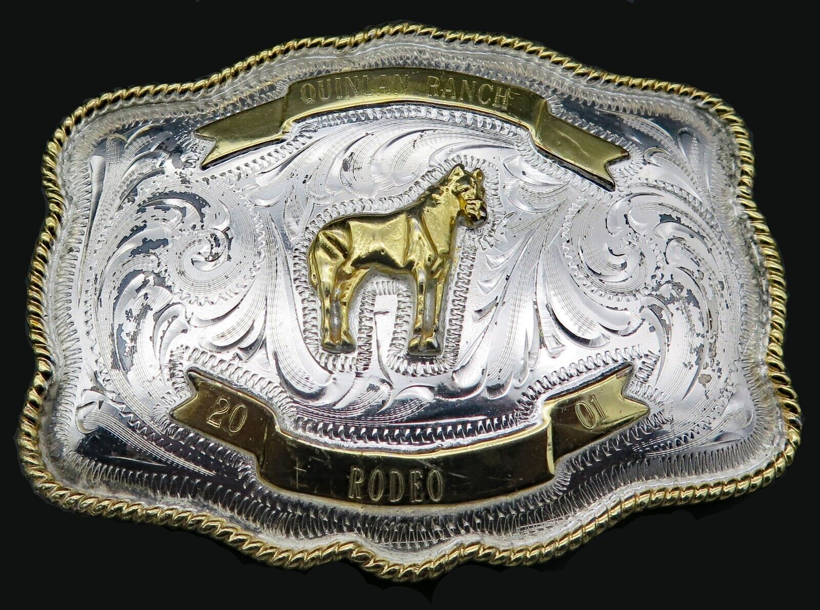 Quinlan Ranch Rodeo Cowboy Cowgirl Horse Belt Buckle