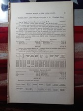 ~1878 Train Report PORTLAND & OGDENSBURG RAILROAD Lunenburg New Hampshire picture