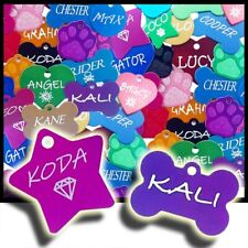 CUSTOM ENGRAVED PERSONALIZED PET TAG ID DOG CAT NAME TAGS DOUBLE SIDED picture