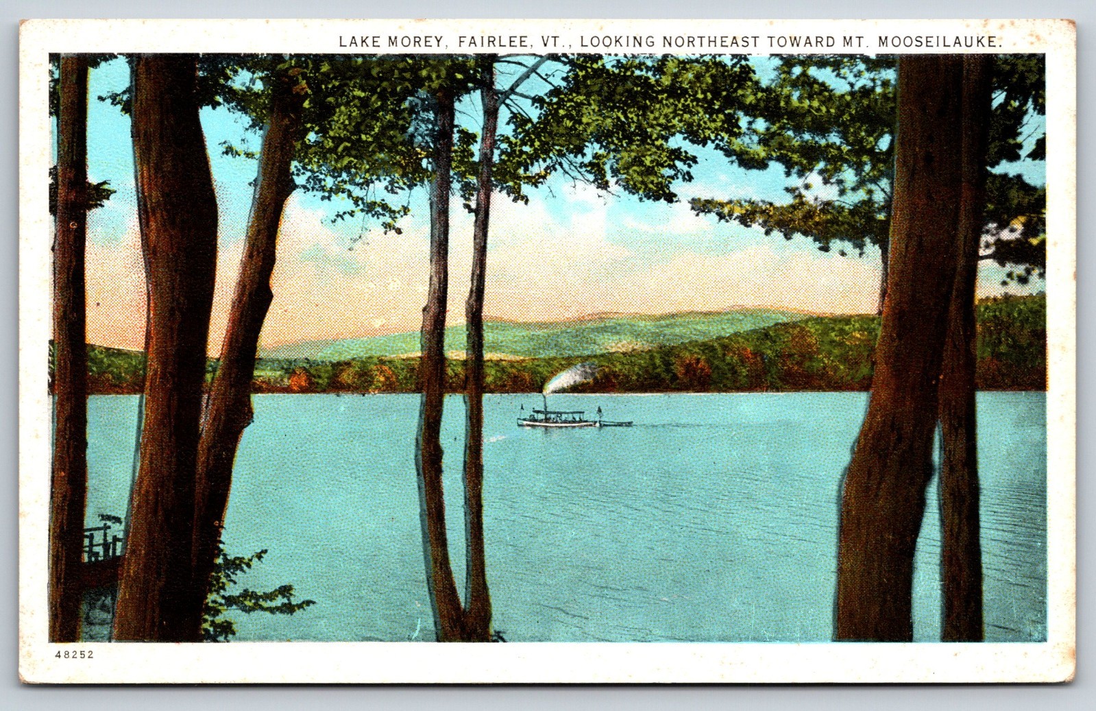 Vintage Postcard Lake Morey Fairlee Vermont
