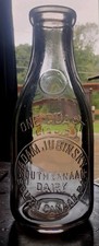 ONLY KNOWN? Rare ADAM JUBINSKY SOUTH CANAAN DAIRY MILK BOTTLE — SOUTH CANAAN, PA picture