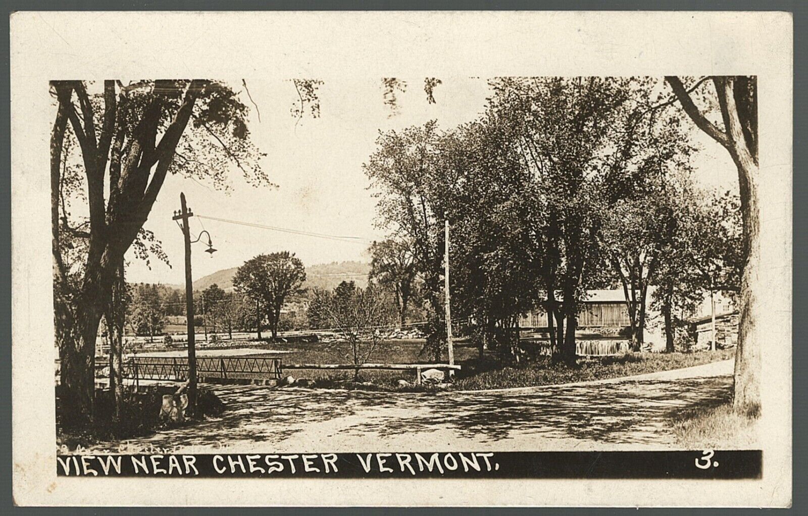 Chester Vermont RPPC Flamestead Road Bridge 1912