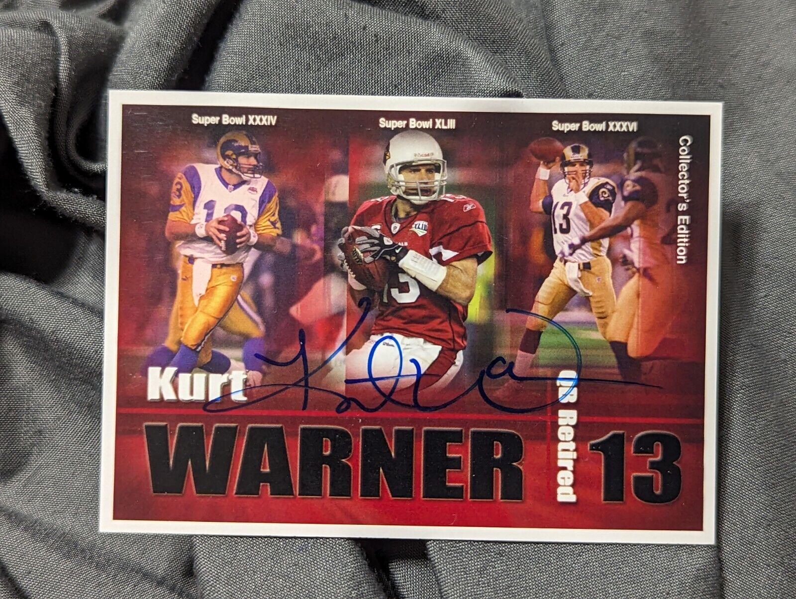 Kurt Warner Autograph Card Super Bowl Champion 