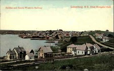 Lunenburg Nova Scotia NS Vew from Hospital Hall c1910 Vintage Postcard picture