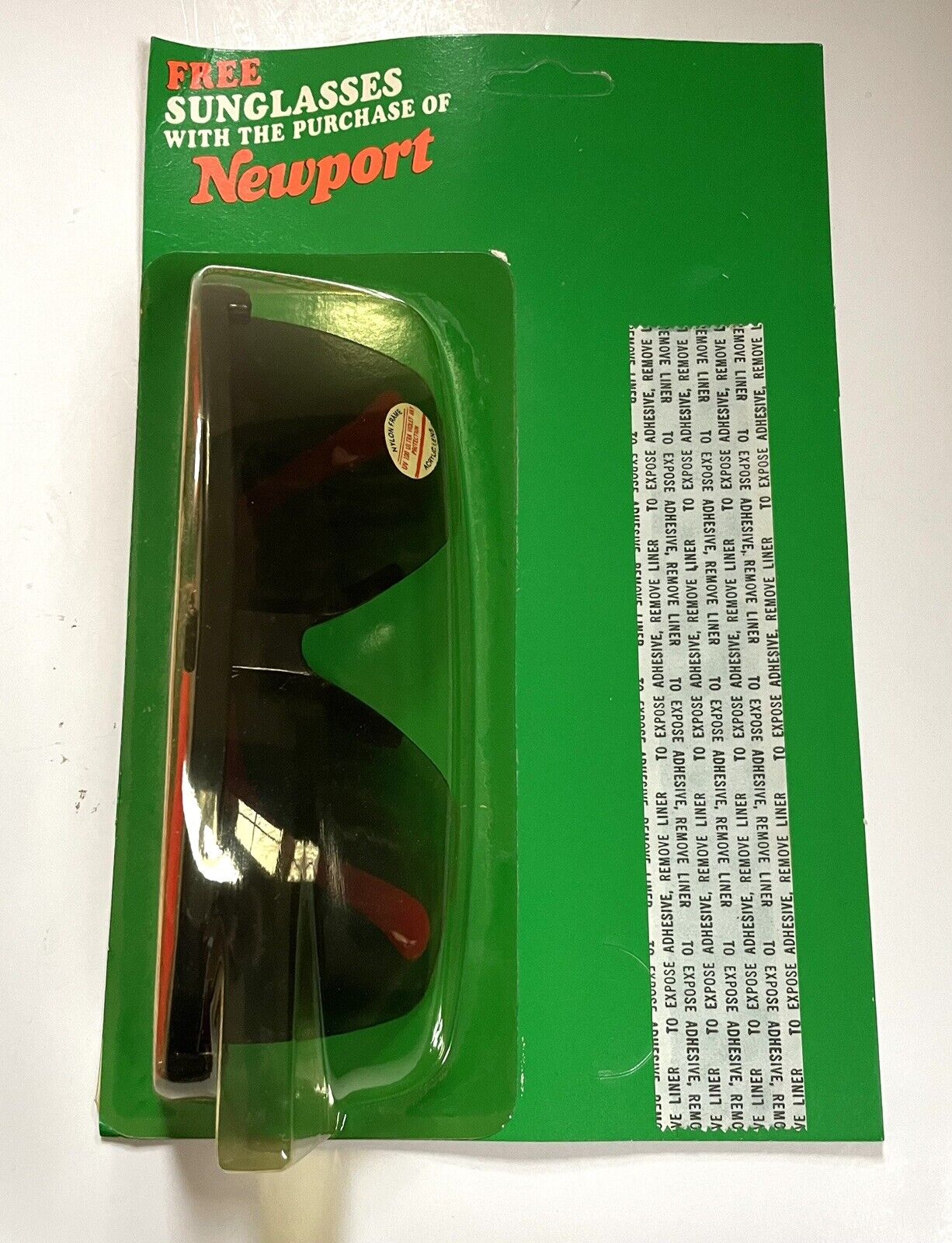 New Old Stock Vintage Newport Cigarette sunglasses fluorescent Orange/Black