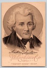 1885 H603 J.D. Larkin & Co Sweet Home Soap Presidents Andrew Jackson Trade Card picture