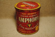 Vtg Amphora Tobacco Empty Tin Package Douwe Egberts Extra Mild Cavendish Urecht picture