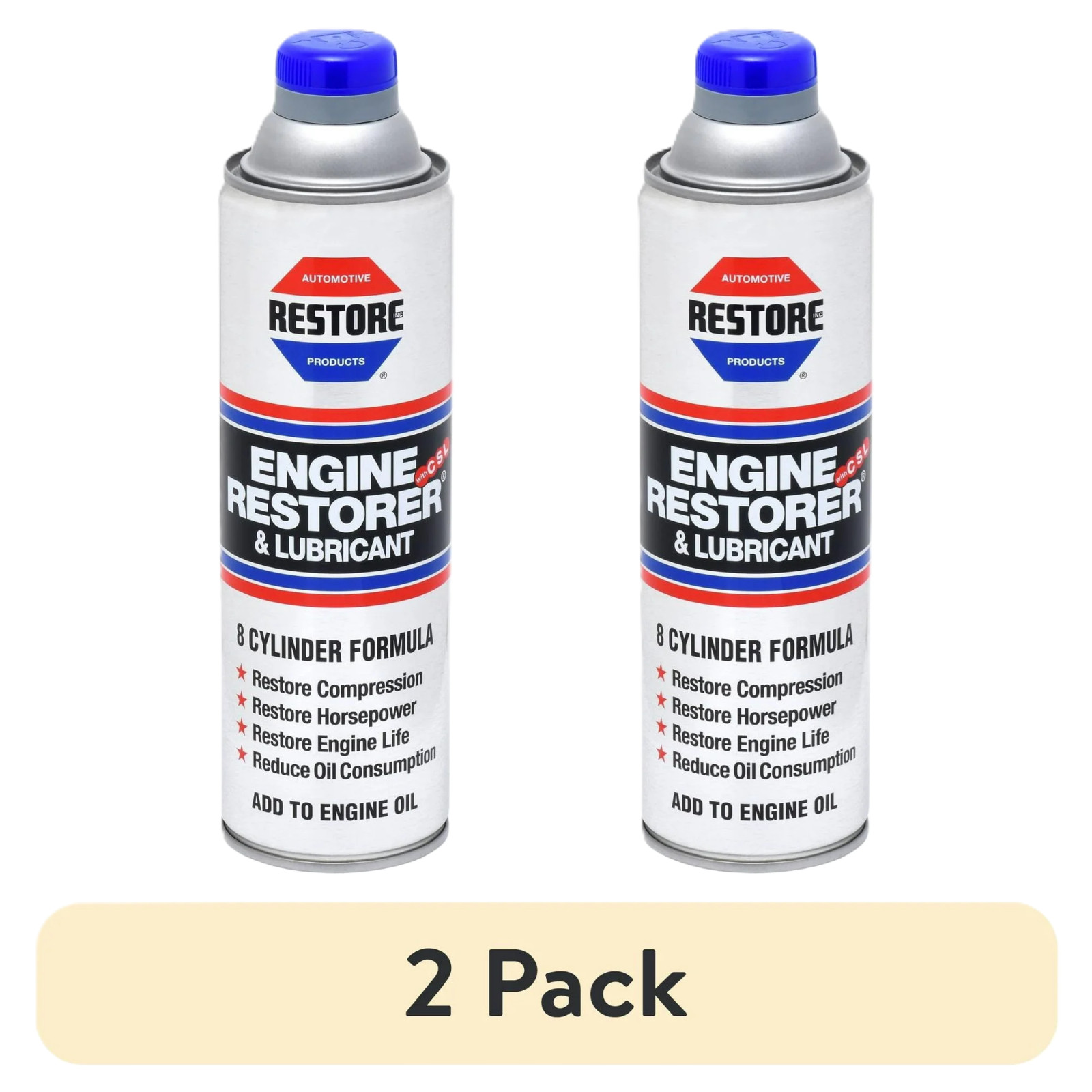 (2 Pack) Restore 8 Cylinder Formula Engine Restorer and Lubricant , 16 fl oz. (2 Pack) Restore 8 Cylinder Formula Engine Restorer and Lubricant , 16 fl oz.