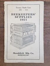 Antique 1924 Beekeepers Supplies Catalog Marshfield Mfg Co Wisconsin Beekeeping picture