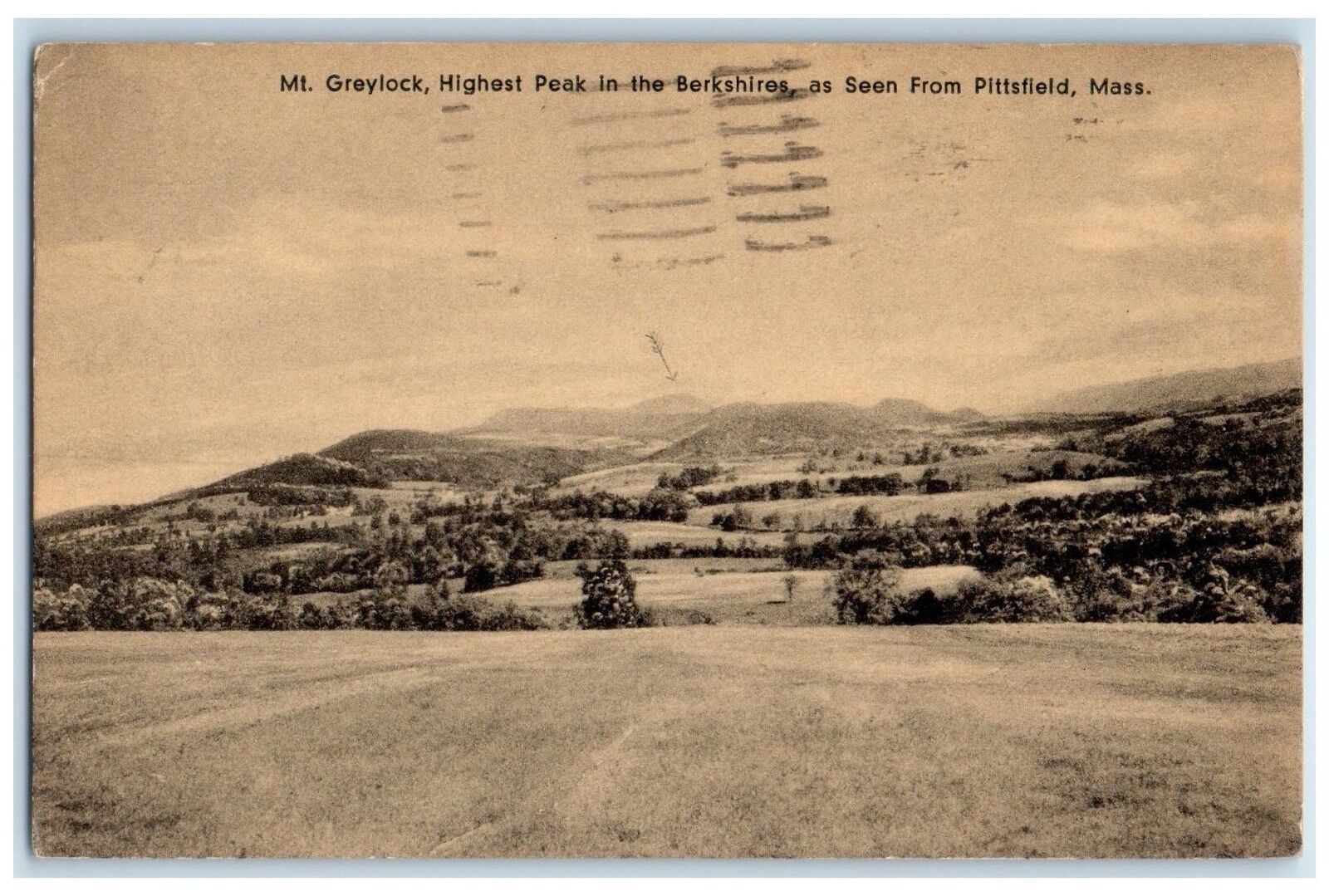 1940 Mt. Greylock Highest Peak In Berkshire Pittsfield Massachusetts MA Postcard
