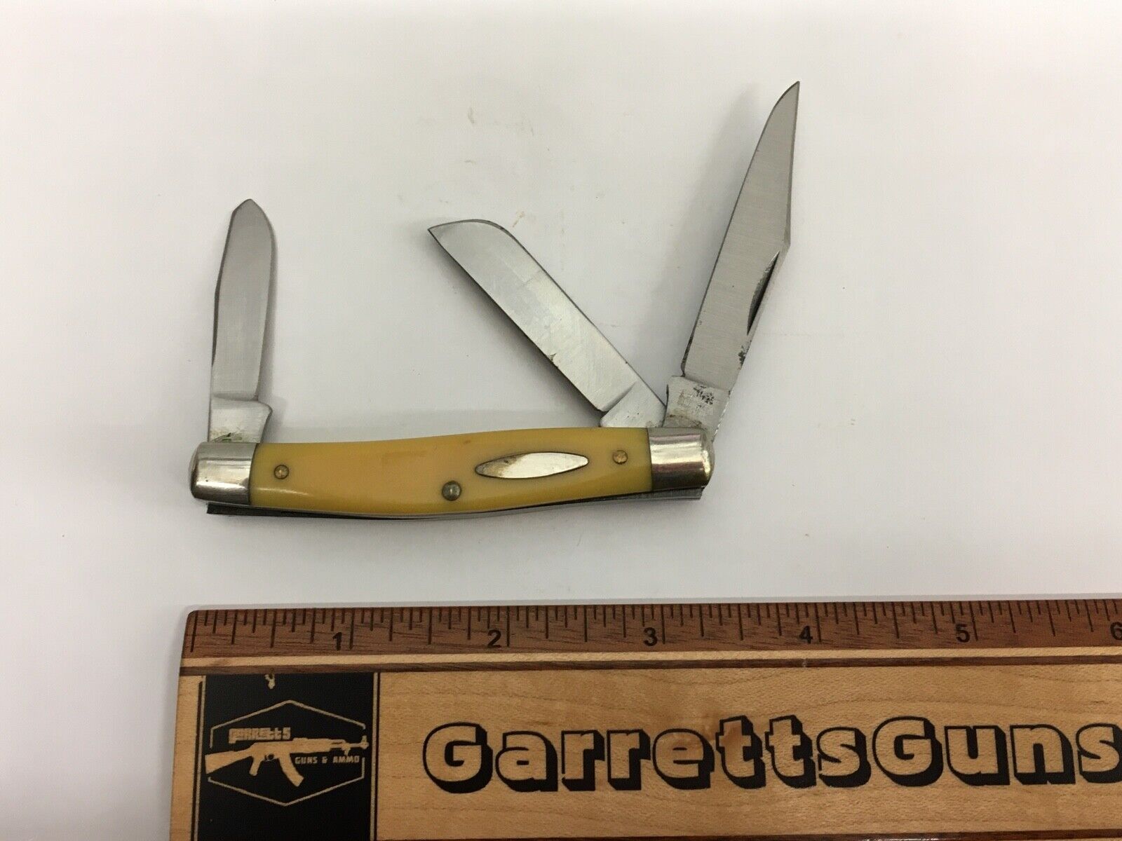 Vintag Schrade Walden medium stockman NY USA 834Y KNIFE 3 blade