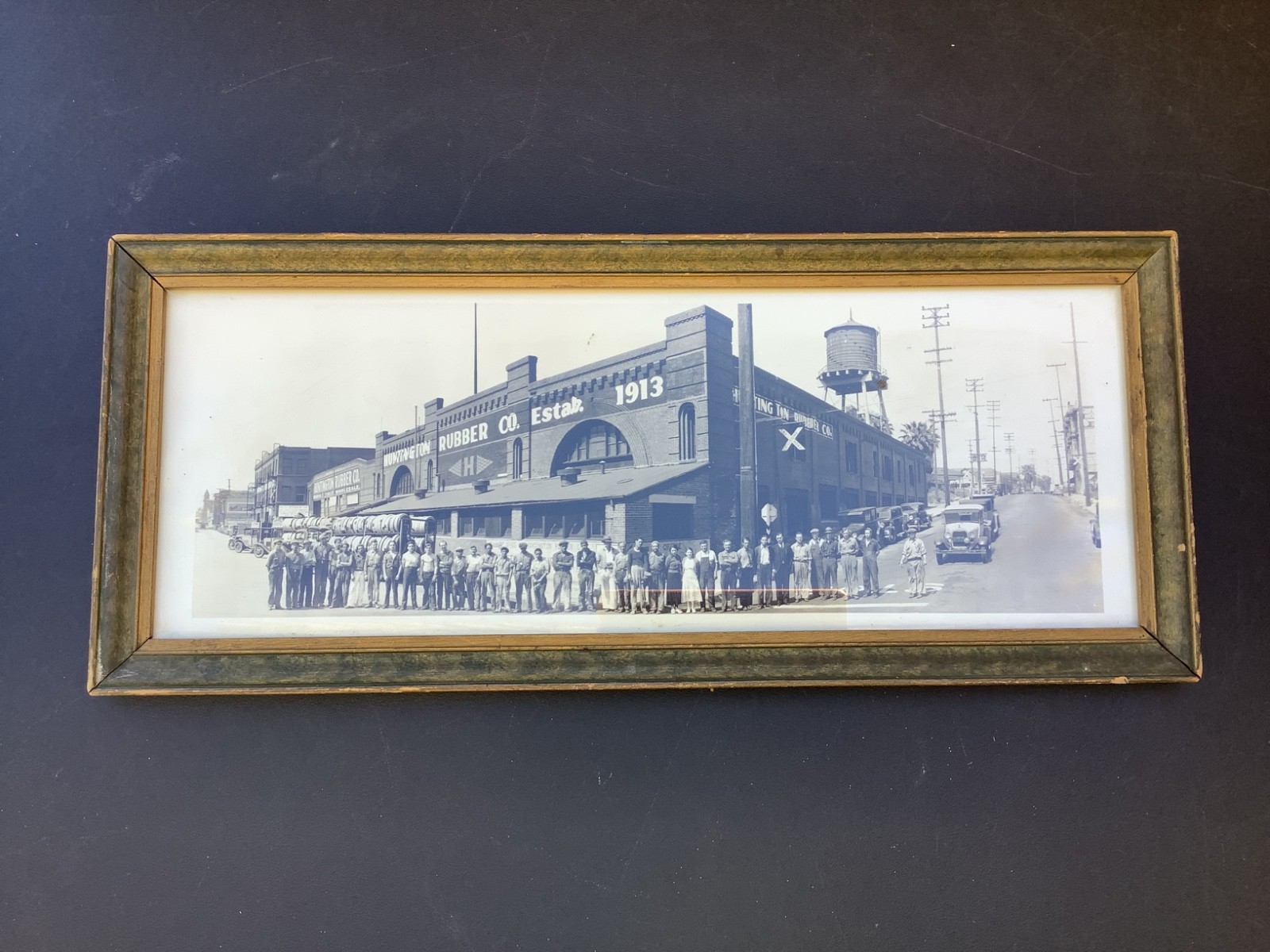 Vtg Black & White Photo Huntington Rubber Co. Los Angeles CA Early 20th Century