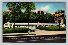 Fairfax VA-Virginia, Patton Motor Hotel Advertising Vintage Chrome Postcard picture