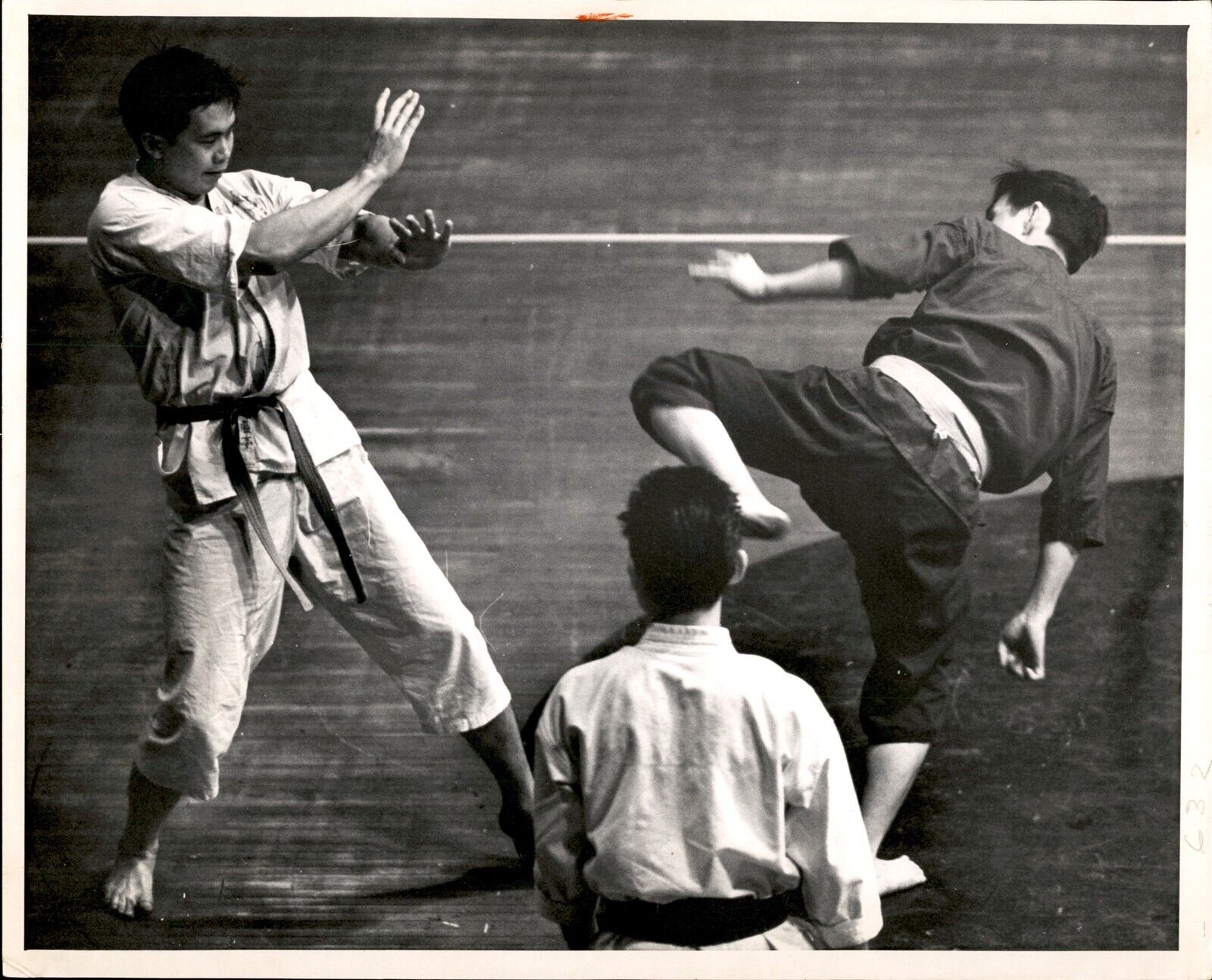 LD337 1964 Orig D. Braley Photo KUMITE CONTEST @ UPPER MIDWEST KARATE TOURNAMENT