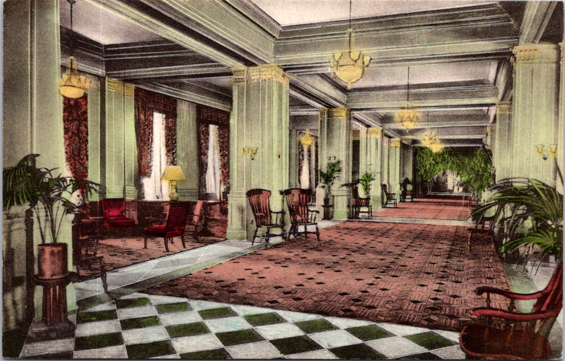 Vintage Postcard Hotel Chamberlin Lobby Old Point Comfort Virginia Vintage Postcard Hotel Chamberlin Lobby Old Point Comfort Virginia