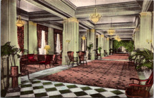 Vintage Postcard Hotel Chamberlin Lobby Old Point Comfort Virginia picture