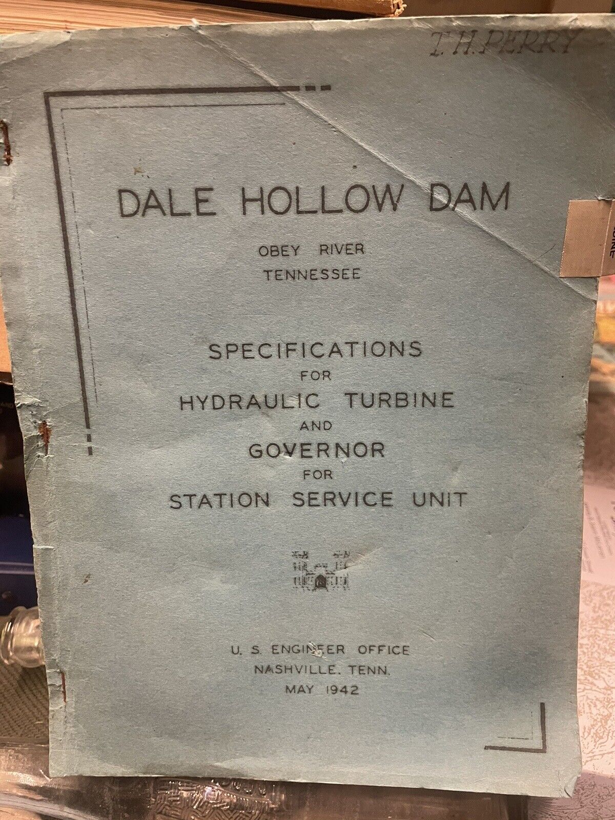 Booklet -Dale Hollow Dam Obey River-Corp Of Engineers 1942