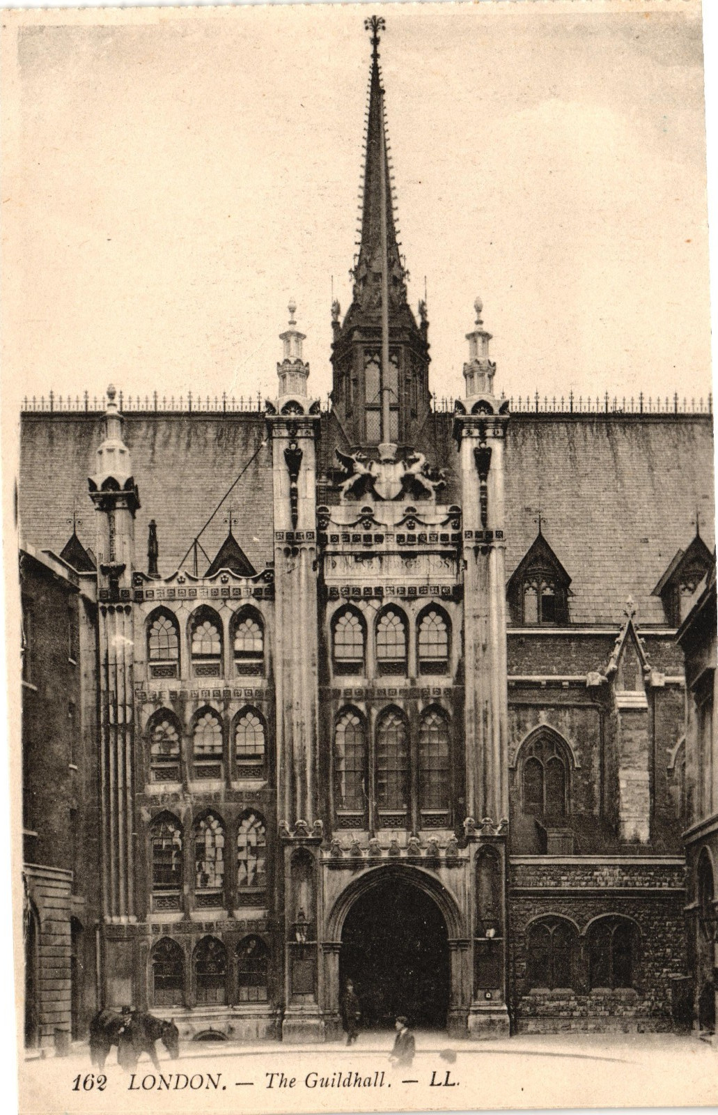 Antique London Guildhall Postcard Gothic Architecture No. 162 Unused France Antique London Guildhall Postcard Gothic Architecture No. 162 Unused France