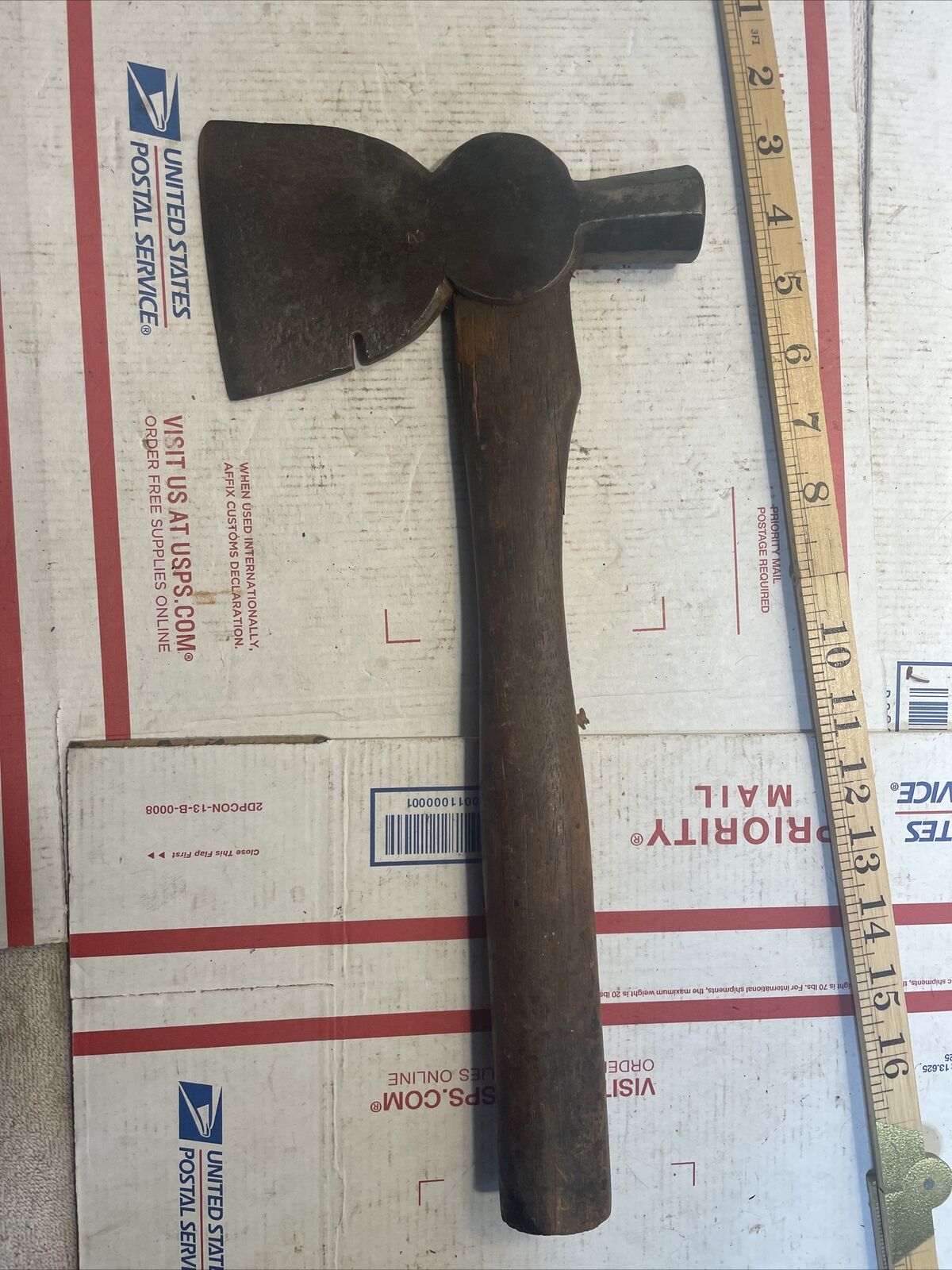 Vintage C Hammond #2 Phila Cast Steel Hatchet Hammer Axe, Nail Puller