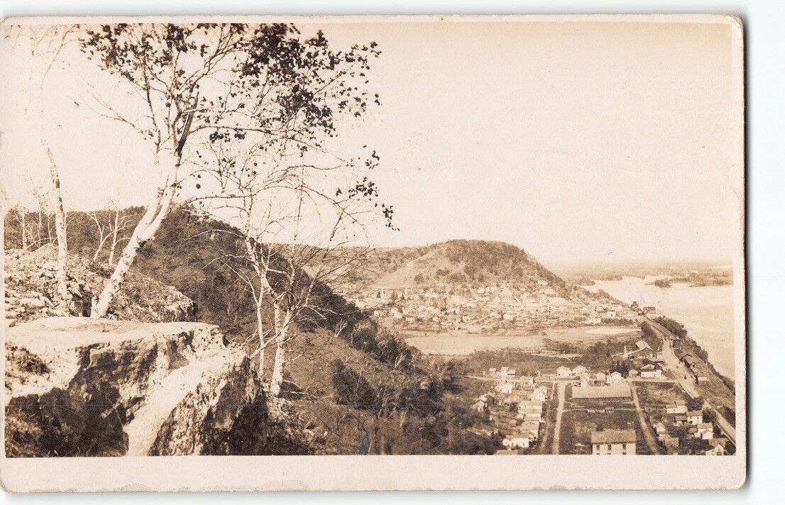 FINE 1907 Posted LANSING IOWA View~Mississippi River RPPC Photo Postcard IA -P3