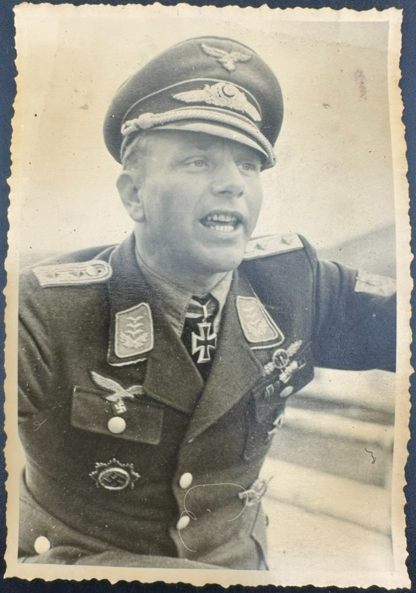 WWII German Luftwaffe Pilot Alexander Glaser Knight\'s Cross Winner Photo WWII German Luftwaffe Pilot Alexander Glaser Knight\'s Cross Winner Photo