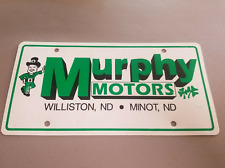 Murphy Motors Williston Minot ND Plastic Dealer License Plate picture