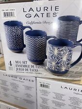 Laurie gates ceramic mugs navy NEW picture