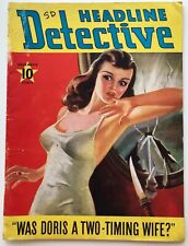 HEADLINE DETECTIVE 1941 Nov. GGA Good Girl Art Cover * Pulp Detective Magazine  picture