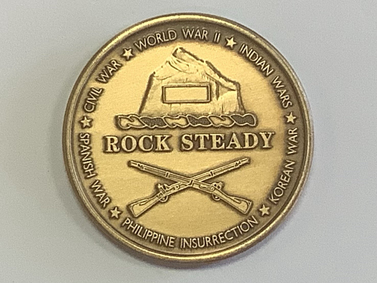 1st Battalion 19th Infantry Regiment ROCK STEADY Challenge Coin Fort Benning GA 1st Battalion 19th Infantry Regiment ROCK STEADY Challenge Coin Fort Benning GA