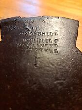 1800's Underhill Antique Hewing Broad Axe With Handle--Nashua New Hampshire-NICE picture