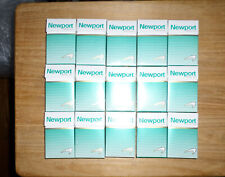 15 EMPTY NEWPORT CIGARETTE BOXES - Menthol Gold - crafts / collecting -Free Ship picture