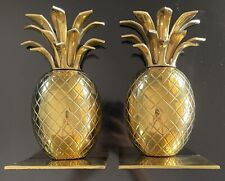 Vintage Ethan Allen Brass Pineapple Bookends picture