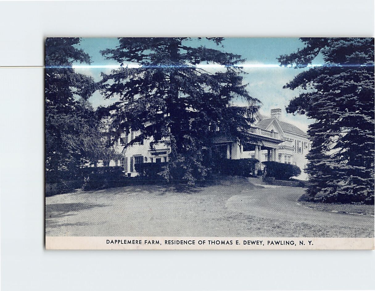 Postcard Dapplemere Farm Residence of Thomas E. Dewey Pawling New York USA