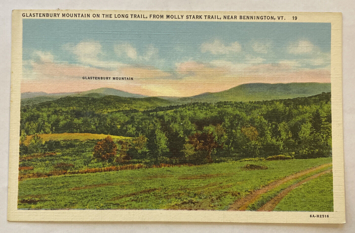 Vintage Postcard, Glastenbury Mountain, near Bennington, Vermont, Unposted