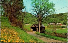 Cilley Covered Bridge Tunbridge Vermont White River Scenic Chrome Postcard picture